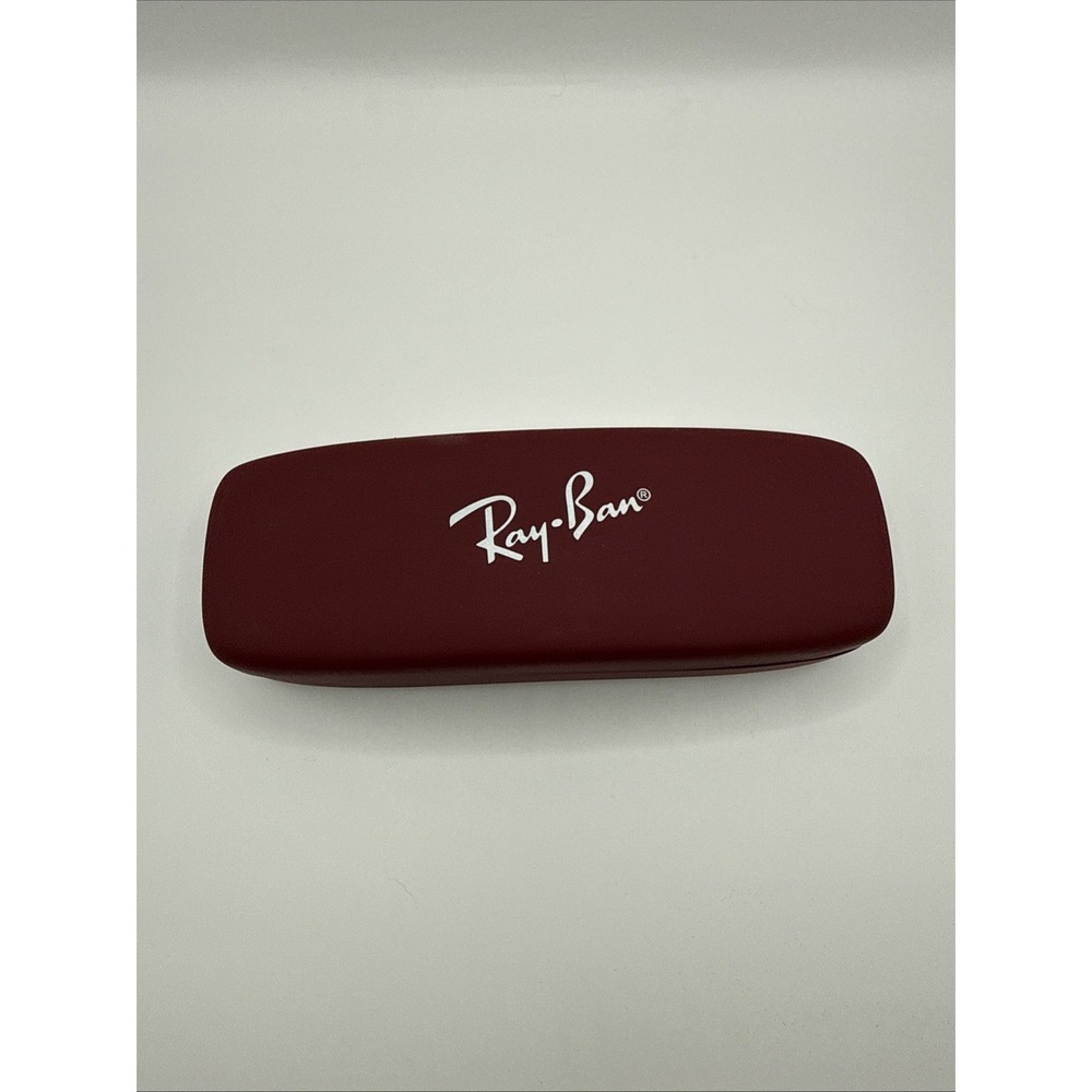 Ray-Ban Case Hard Clam Shell Snap Shut Eye Glass Sunglasses Case Barn  Maroon